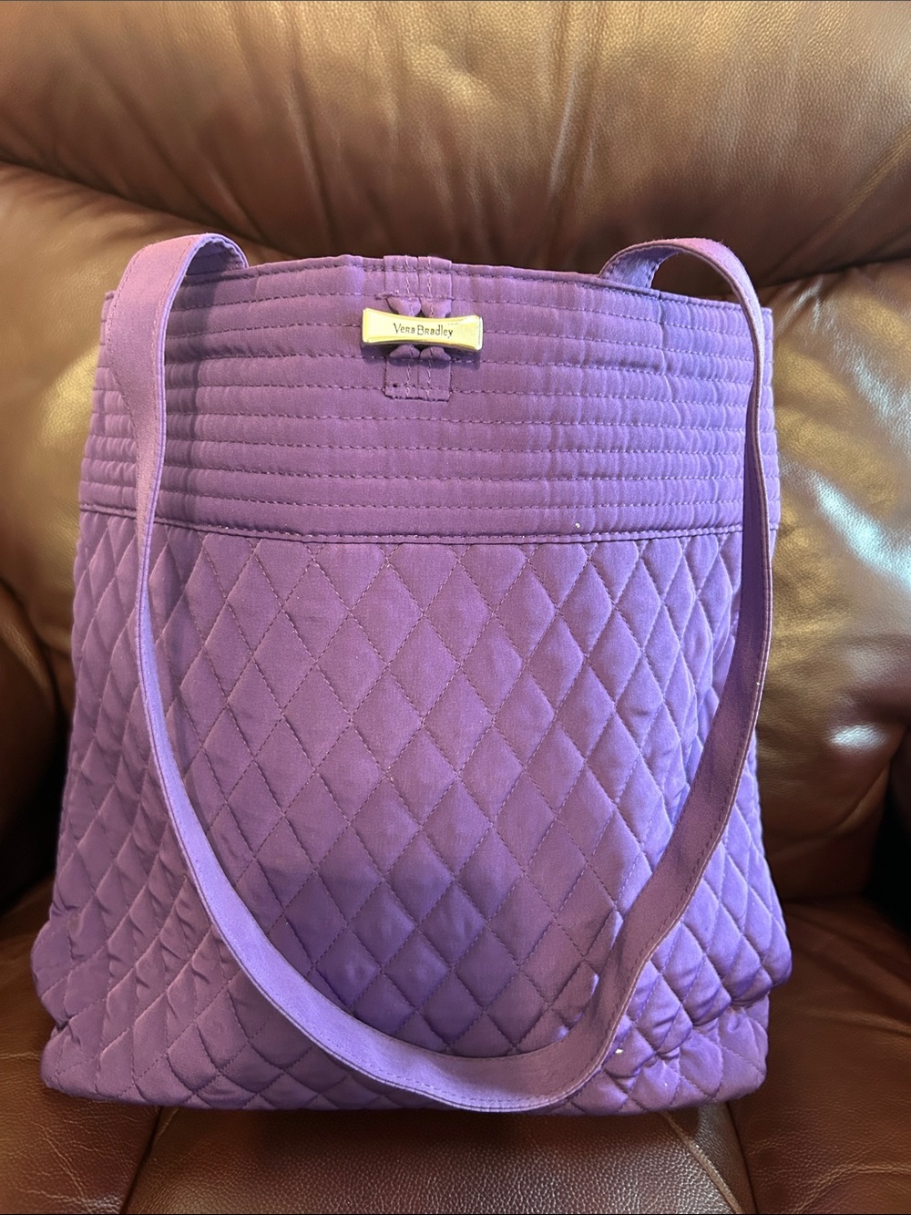 Vera Bradley Purple Quilted Shoulder Bag